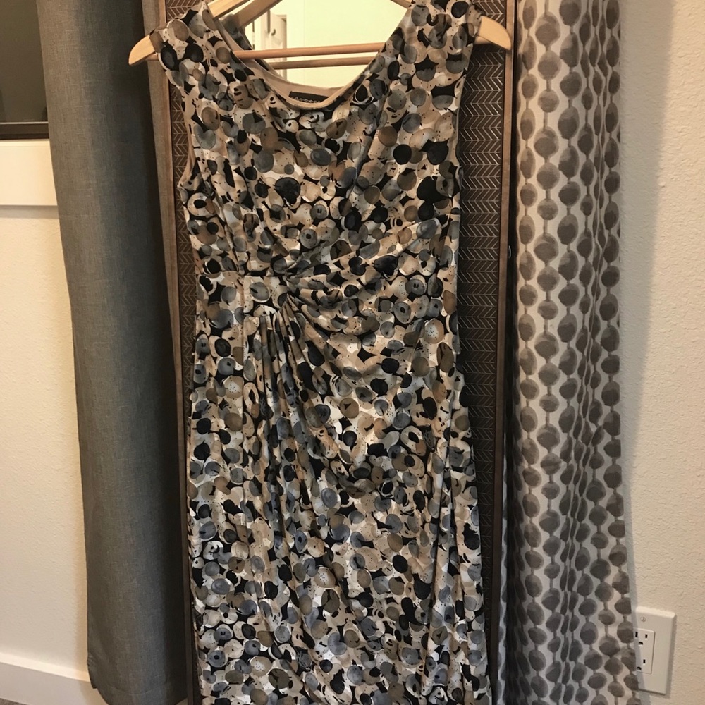 Connected Apparel geometric circles dress